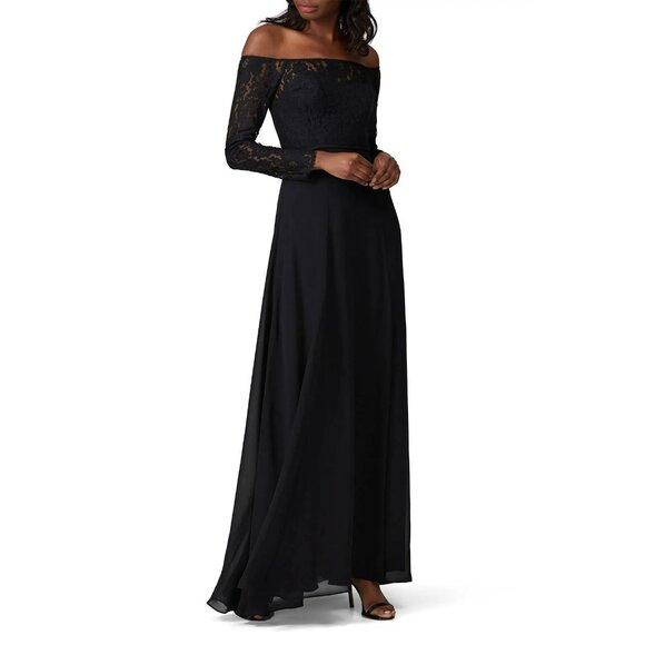 Theia Dresses & Skirts - LOVE by THEIA NWOT Black Lace Bodice Gown US 2